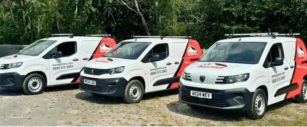 Ben's Gutters Sussex gutter cleaning fleet and service vehicles
